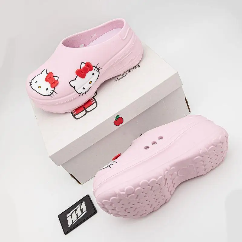 Hello Kitty Sanrio Plush Kawaii Cartoon Cute Dolls Baotou Chef Shoes Slippers Anime Plush Toys for Girls Kids Toys Birthday Gift