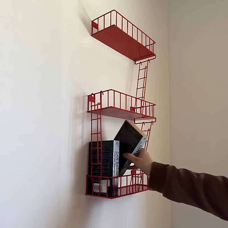 

Creative Escape Ladder Shelf Multi-layer Advanced Sensory Entry Entrance Large Capacity Load-bearing Storage Basket Practical