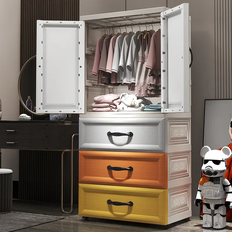 Cartoon furniture wardrobe chest of drawers plastic children's wardrobe bedroom children's baby cabinet with drawers