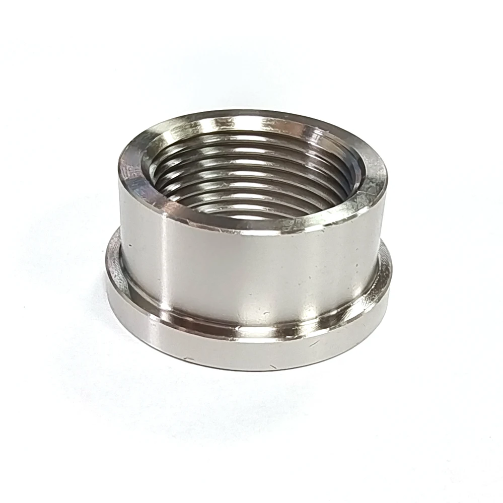 M22 x 1.5 Stainless Steel 304 Female Threaded Stepped Weld Bung Metric Mounting Boss Fitting for O2 Oxygen Sensor