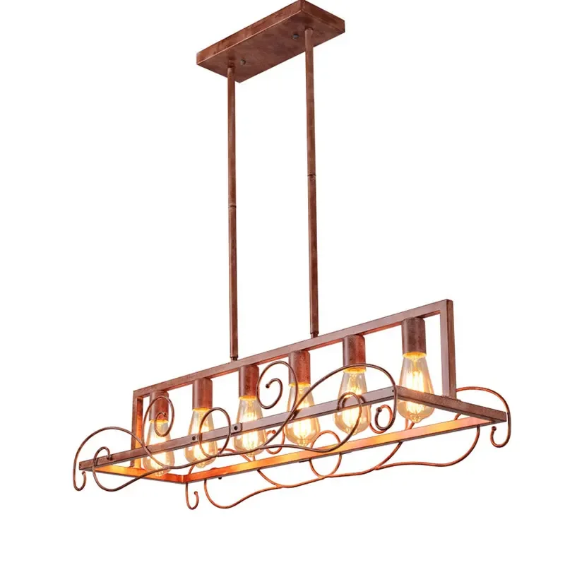Loft Retro Creative Adjustable Chandelier Industrial American Style Living Room Restaurant Coffee Bar Counter pendent lamp