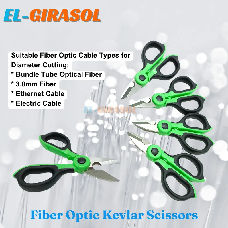 Fiber Optik Kevlar Makas Fiber Optik Kevalr Kesici Paslanmaz Çelik Makas Takım Elbise Çok Fiber için 1 adet/5 adet FTTH