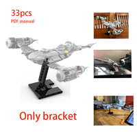 New MOC N1 Starfighter 75325 Display Stand - DIY Building Blocks Model Kit Assemble Bricks Christmas Gift for Kids & Collectors