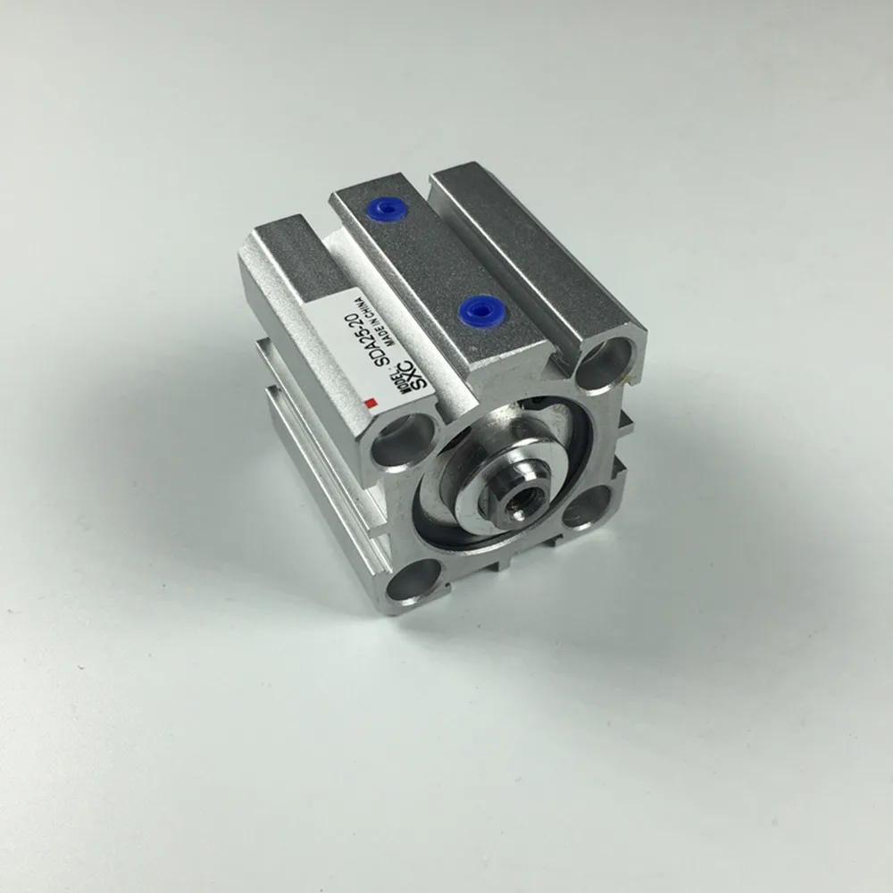 SDA25 5-100mm السكتة الدماغية الفولاذ المقاوم للصدأ اسطوانة الهواء الهوائية