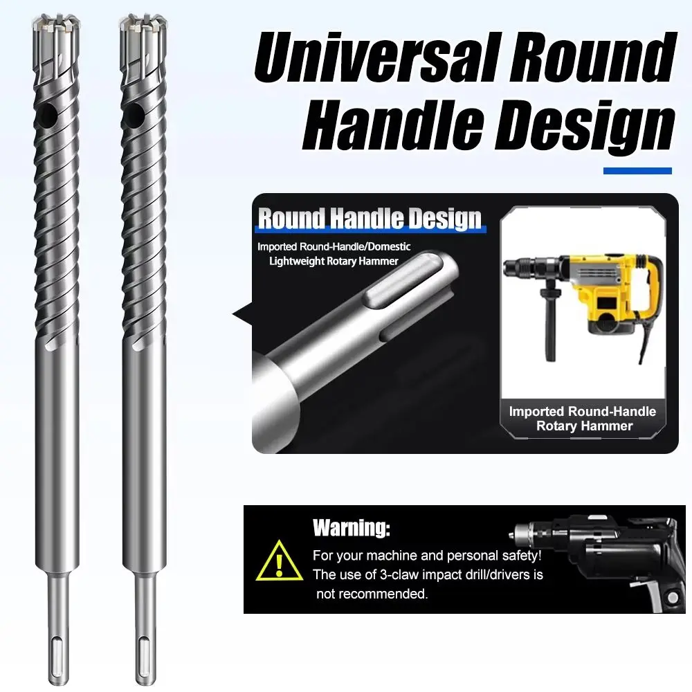 لقمة مثقاب الخرسانة المقواة SDS-Plus مع قطع فولاذية وتصميم 8 شفرات وسبائك عالية الصلابة لاختراق حديد التسليح شديدة التحمل #3