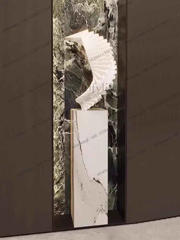 Modern Light Luxury High-end Porch Sculpture Ornament Staircase Living Room Floor Decoration TV Cabinet