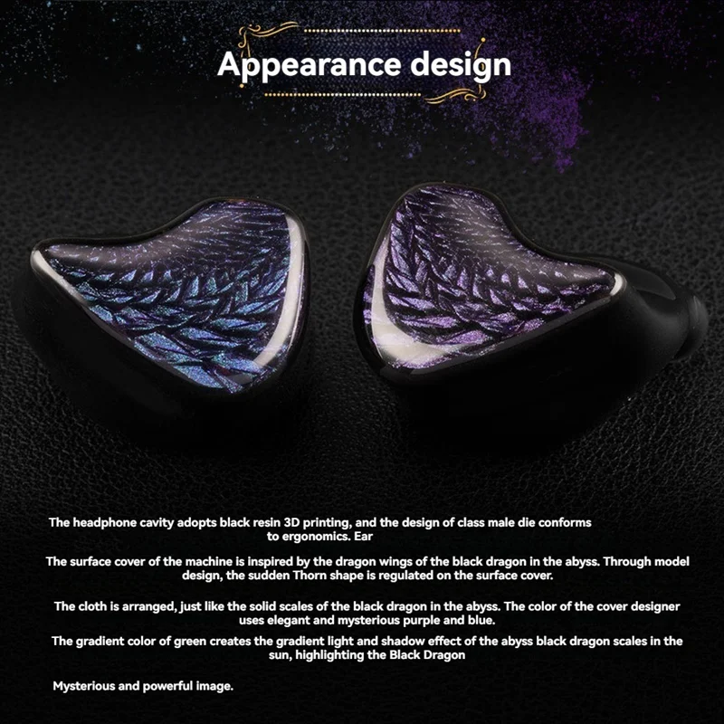 In Ear Earphone Monitor with Microphone Hifi Music Headphone IEMs Wired Gaming Earbuds for Audiophiles Gifts,Standard-BCBW