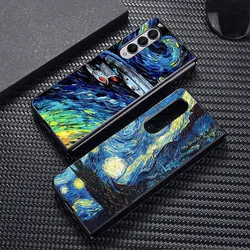 Van Gogh Art Print Phone Case for Samsung Galaxy Z Fold6 Z Fold5 5G ZFold4 Z Fold3 Z Fold4 5G Black Shockproof Cover