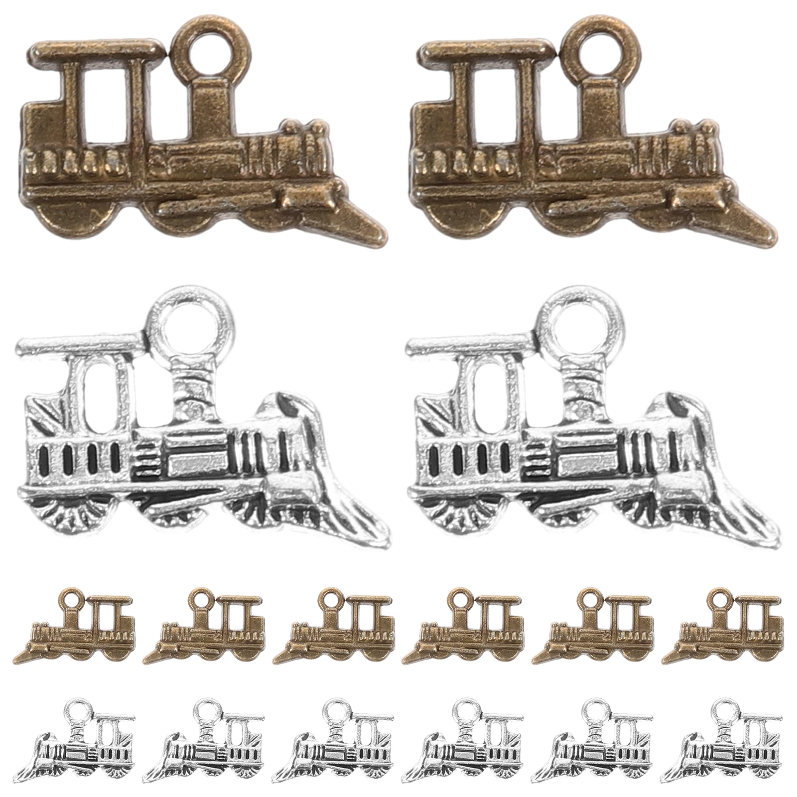 

60 Pcs Retro Train Pendant Jewelry Making Pendants Vintage Alloy Charm DIY Charms