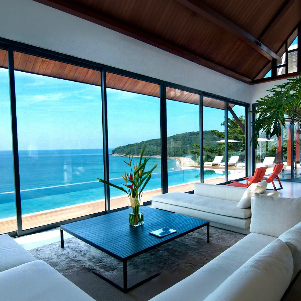 Modern Fashionable Resort Sliding Glass Door High End Large Sized Sliding Doors Aluminium Thermal Break Finished Sliding Doors