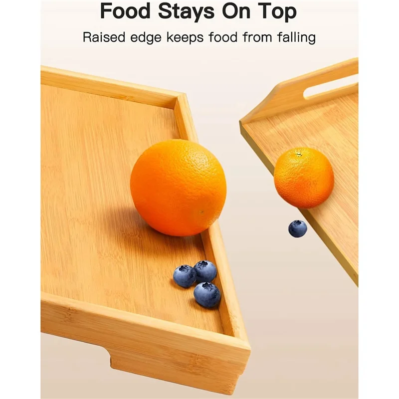 AT29-Bamboo Tray For Bed For Sofa With Foldable Legs, Breakfast Eating,Working Tray Table, Laptop Snack Desk