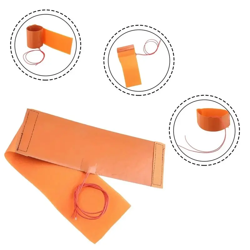 PORK-Flexible 12V Silicone Heating Pad 240W Controllable For Bottles, Tanks& Applications-Even Heat Distribution