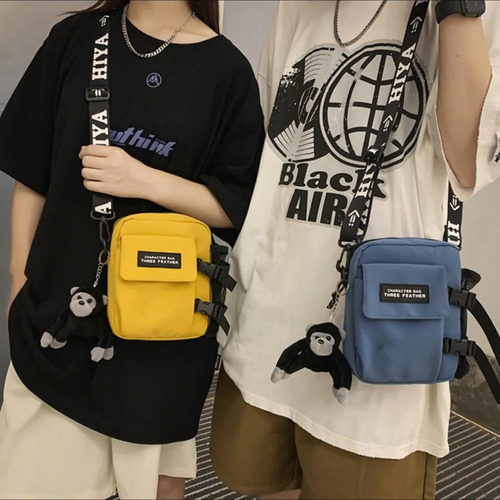 Trendy Couple Canvas Shoulder Bag Messenger Bag Casual Man Daily Commuting Bag Oudoor Travel Beach Bag