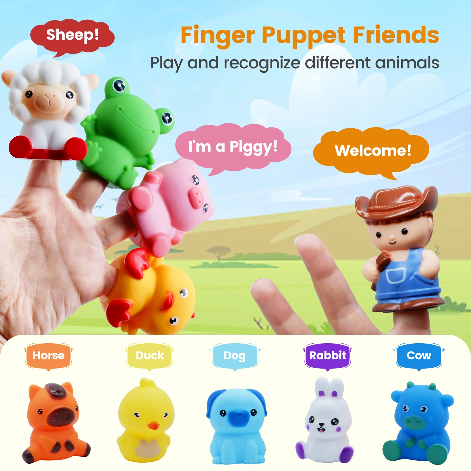 مجموعة قطار مزرعة مونتيسوري للأطفال الصغار تعلم العد والمطابقة والفرز المهارات الحركية الدقيقة، لعبة ما قبل المدرسة هدية عيد ميلاد