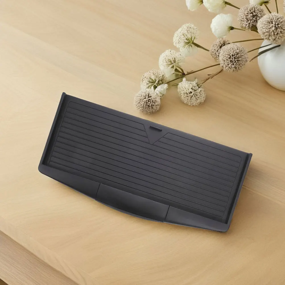 صينية لوحة مفاتيح قابلة للتعديل تحت المكتب، حامل لوحة مفاتيح الكمبيوتر مع منصة ماوس ودرج تخزين مريح