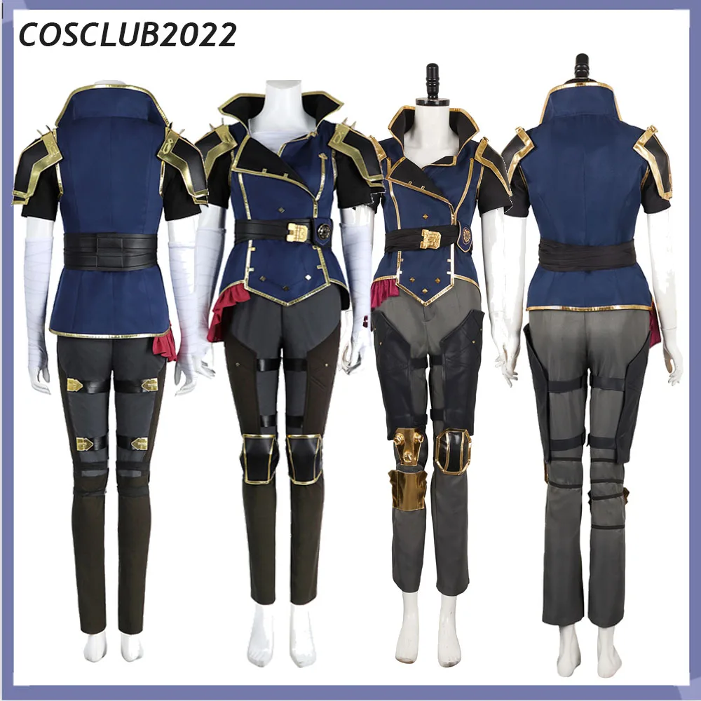 

Adult Women Arcane Vi Cosplay Sheriff Clothing Tops Pant Hat Game LoL 2 Costume Roleplay Fancy Dress Up Party Cloth Cap Outfits
