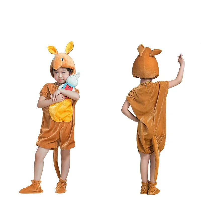 Children's Boy and Girl Animal Stage Performance Costumes Animal Kangaroo Squirrel Monkey Cosplay Jumpsuit Halloween Cosplay