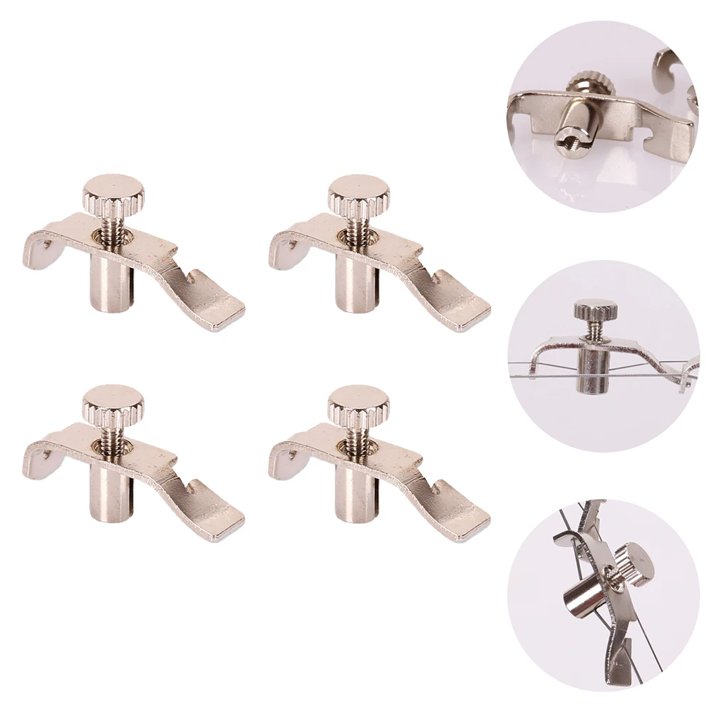 

4 Pcs Erhu Tuner Tuners Tool Fine for Musical Instruments Silver Adjustment Tools Adjusters Professional