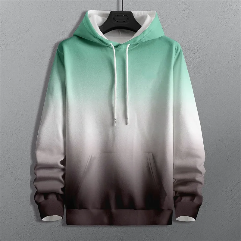

3D Print Colorful Gradient Hoodie For Men Autumn Outdoor Fashion Long Sleeve Hooded Tops Loose Comfortable Casual Unisex Clothes