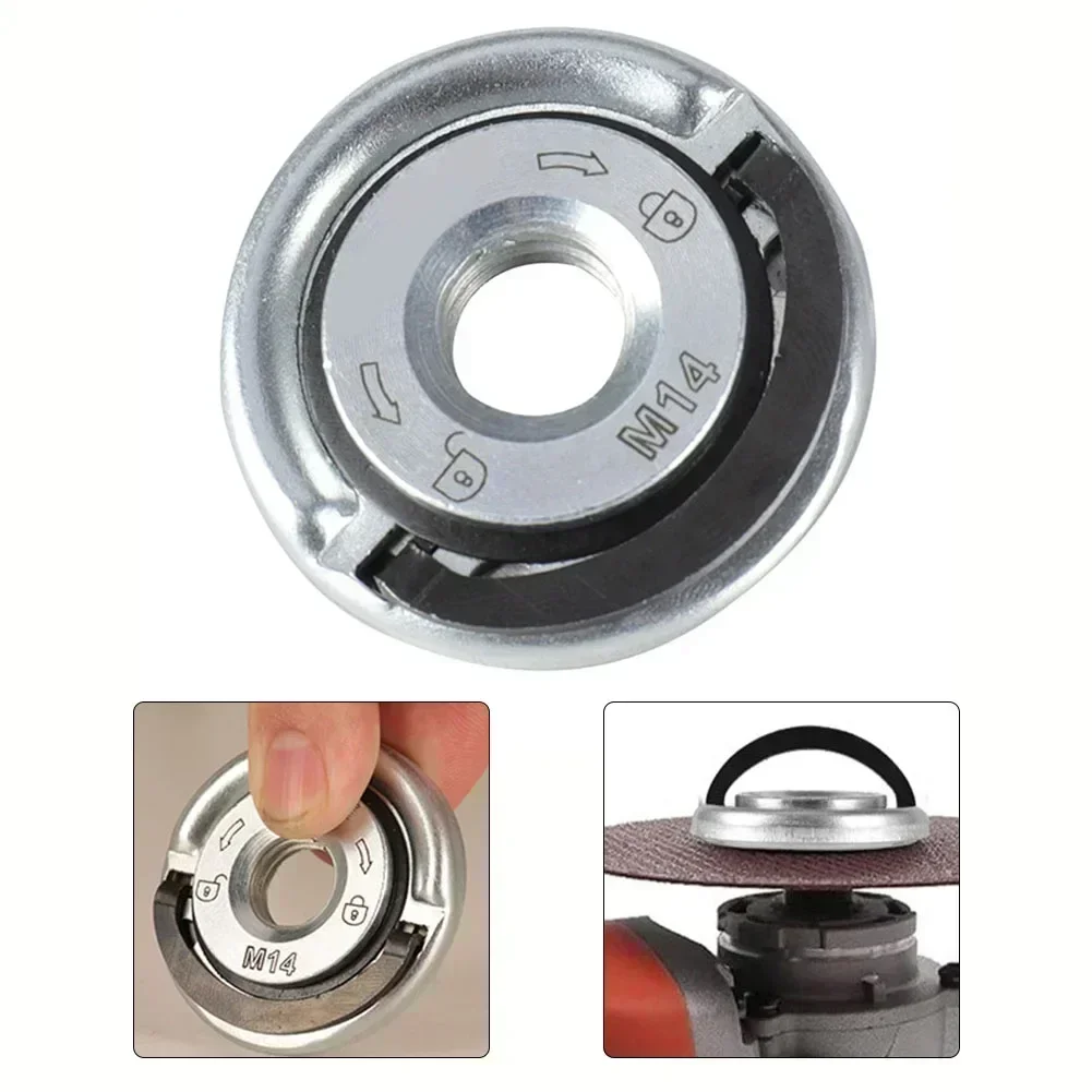 M14 Self-Locking Pressing Plate Quick Release Flange Nut Power Chuck For Diamond Cutting Disks Grinding Wheels Power Tool