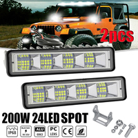 2pcs 6inch LED Work Light Spot Beam Bar Car SUV OffRoad Driving Fog Lamps