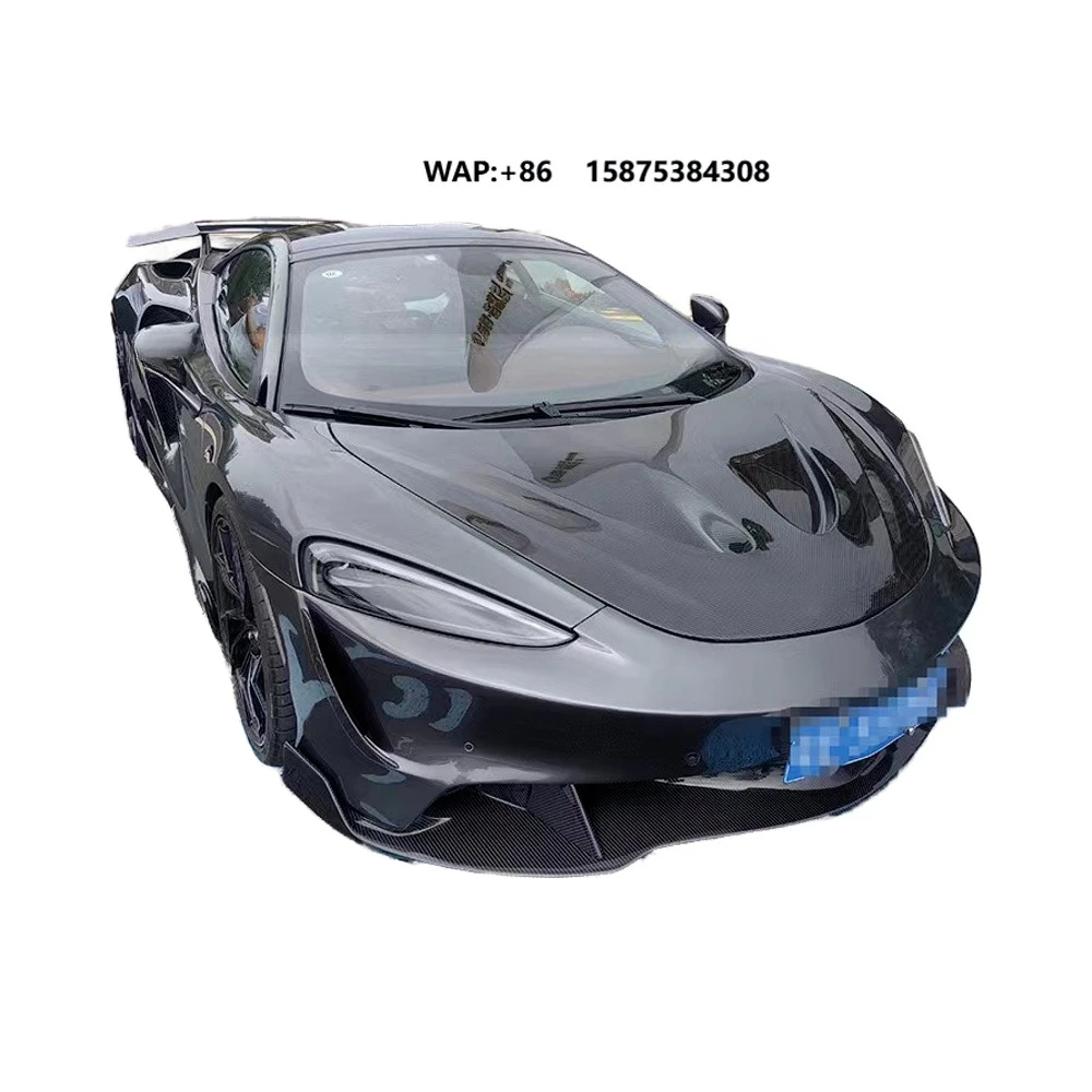Neu für GT Trocken-Carbonfaser-Karosserie-Kit mit Frontspoiler Seitenschweller Motorhaube - Original 1:1 Qualität in Schwarz