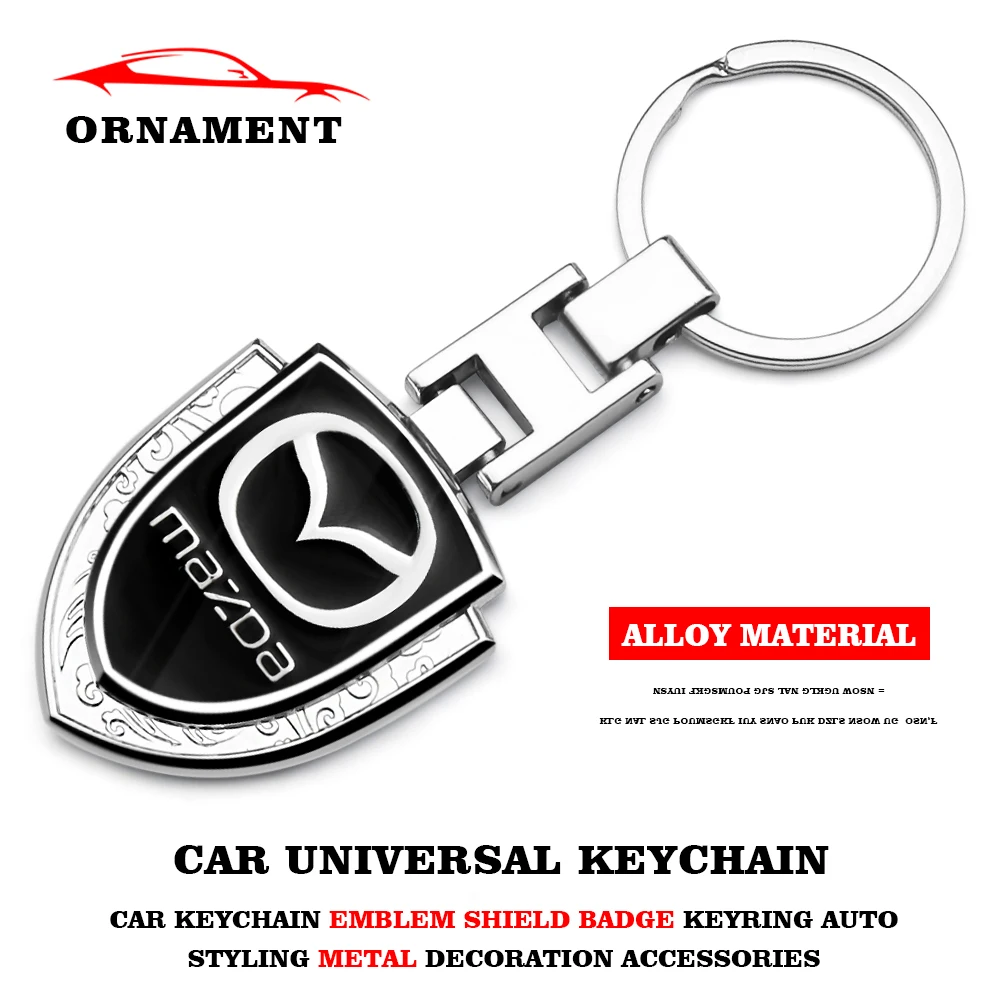 1PC Car Keychain Shield Butler Home Keychain For Mazda Demio Atenza Axela 6 3 CX5 5 2 323 RX8 CX7 MX30 CX30 CX3 CX9 MX5