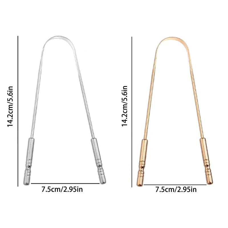 1 قطعة الفولاذ المقاوم للصدأ اللسان مكشطة U-شكل المعادن الطازجة التنفس تنظيف المغلفة اللسان فرشاة الأسنان أدوات العناية بصحة الفم #6