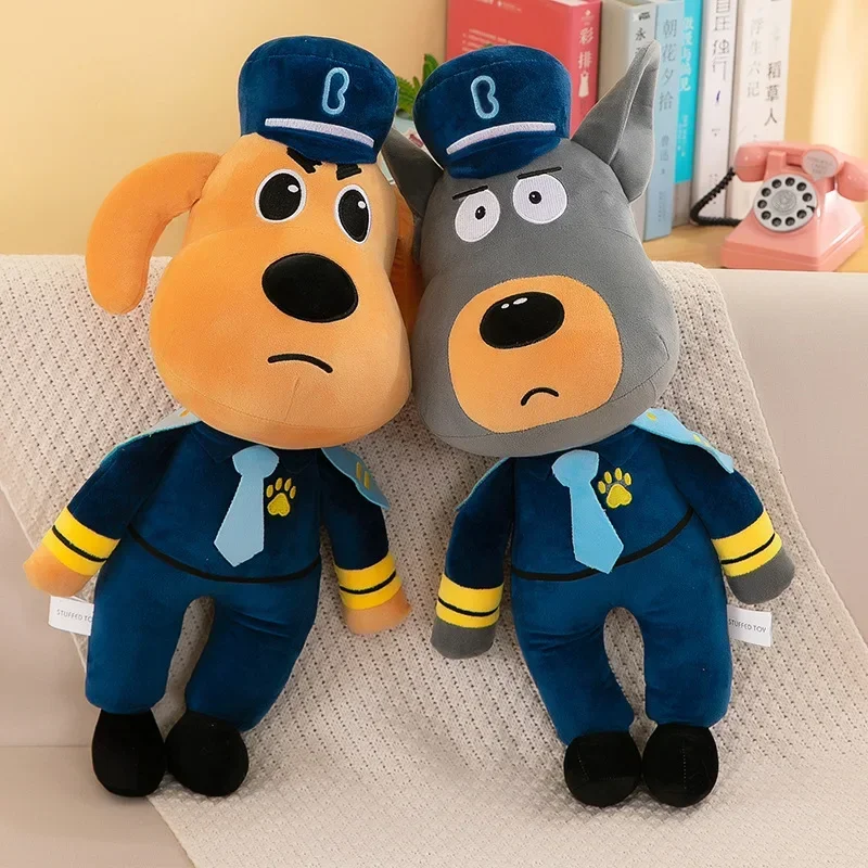 70cm Sheriff Labrador Dog Plush Toy Doll Kawaii Anime Security Sergeant Labrador Wolf Dog Plush Stuffed Toys Birthday Xmas Gifts