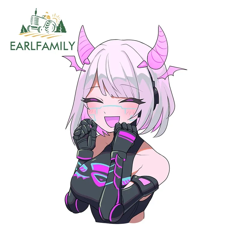EARLFAMILY 13cm x 8.2cm Motherv3 Anime Car Stickers Cute Girl Colored Inner Hair Chibi Vinyl Punk Car Accessoires Virtual Decals