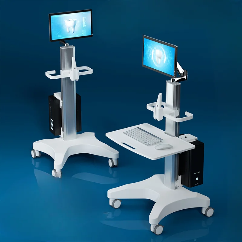 

Mobile computer trolley, oral scanning trolley, remote dental oral scan medical ward round bracket trolley