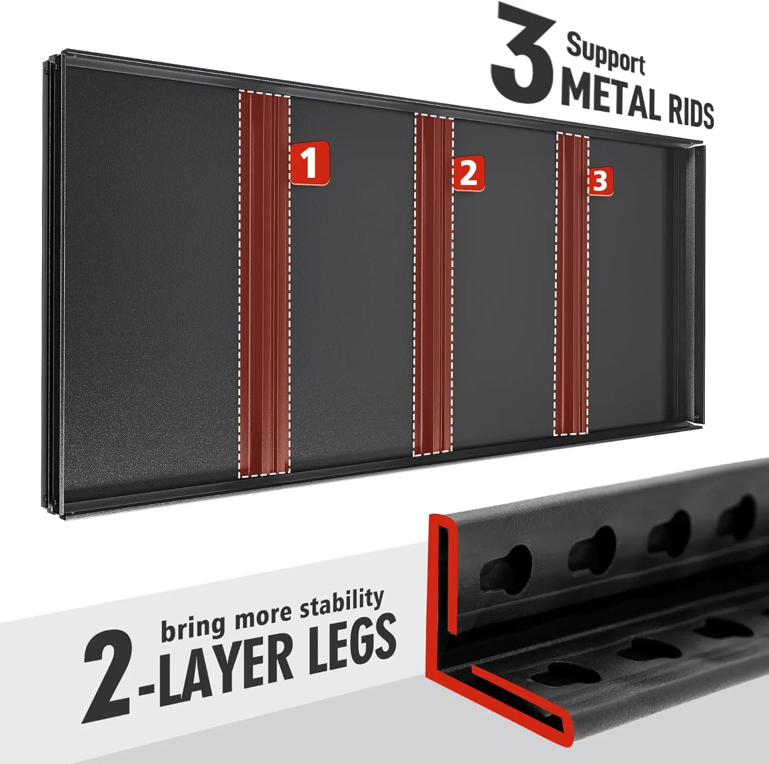 RapDuty-Étagères de rangement en métal, capacité de 2000lb, style industriel, pour garage, cuisine, salon, sous-sol