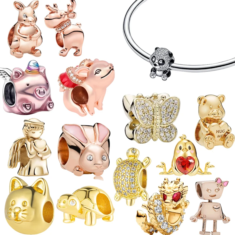 جديد حار بيع، لطيف الفرخ الأحمر القلب كريستال، كامل الماس السلاحف و عناقني القلب الدب سحر، DIY مجوهرات للقلادة والسوار