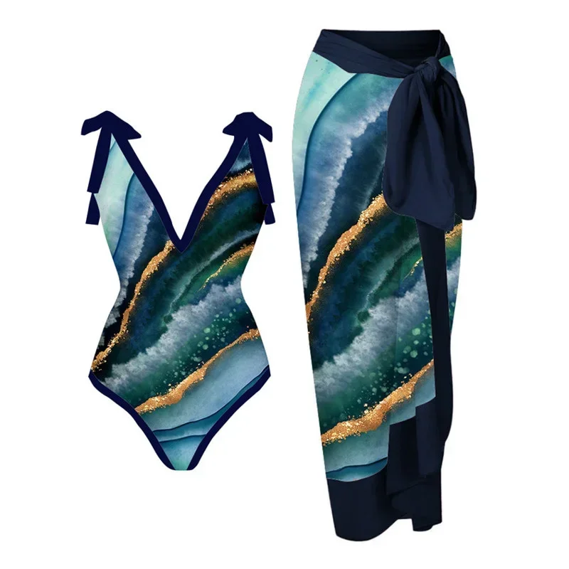Летние сексуальные цельные купальники с принтом, закрытые женские купальники, женские купальники с эффектом пуш-ап, купальные костюмы, пляжный бассейн, купальщица 2023