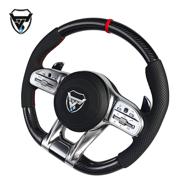 

Factory Customized Carbon Fiber Left Hole Modification Steering Wheel for Mercedes Benz GLA B GLB C GLC E GLE CLS ZC-809-T83-F