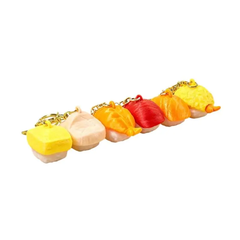 1 Stück Sushi 3D-gedruckter Clicker-Schlüsselanhänger, niedliche Simulation, umweltfreundlicher Fidget-Schlüsselring aus PLA, verschiedene Stile, Stressabbau-Taschenanhänger – Detail 2