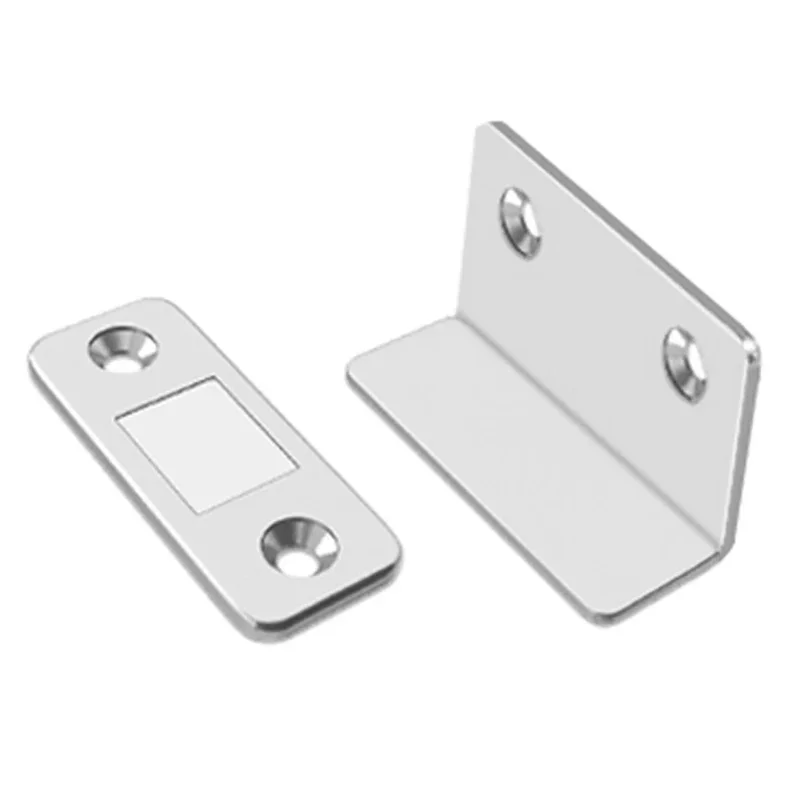 5PCS Autoadesiva Invisibile Porta Dell'armadio di Aspirazione a forma di L Porta Magnetica Chiudiporta Armadio Striscia Magnetica Patch Porta Fermaporta