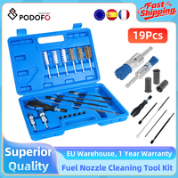 Podofo 19Pcs Universal Diesel Injector Seat Cleaning Tool Set Port Cleaning Brushes Tool Kit For Car Repair Tool Decarbonising
