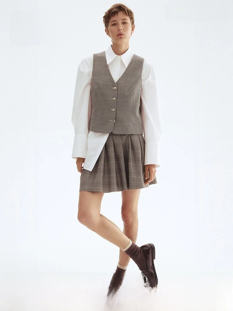 

Женский модный летний жилет H&M с V-образным вырезом, артикул 1296366, смесь полиэстера, вискозы и спандекса, осенняя коллекция 2025 года