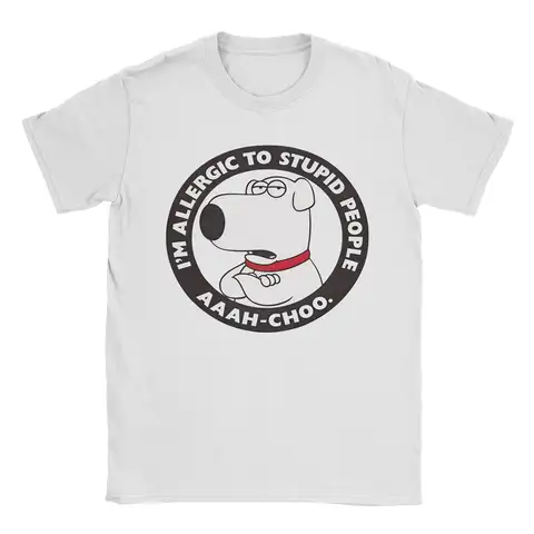 T-shirt med tecknade serier, familjer, killar, herr, bomull, kläder, fritid, rund hals, kortärmad 8 best sales Family Guy-t-shirt - №7