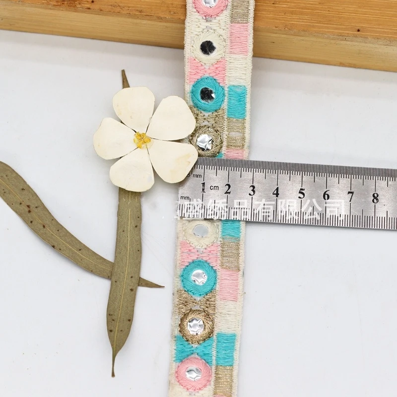 1 Yards Vintage Ethnic Lace Ribbon Embroidery Bar Code Garment Luggage Accessories