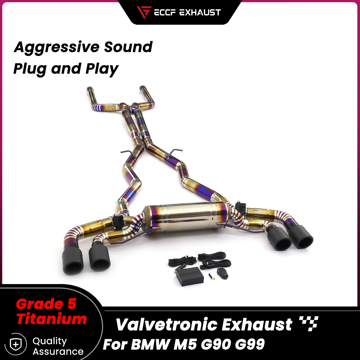 

Sporty TItanium Valvetronic Catback Exhaust for BMW M5 G90 G99 Unleash True Exhaust Performance Easy Installation