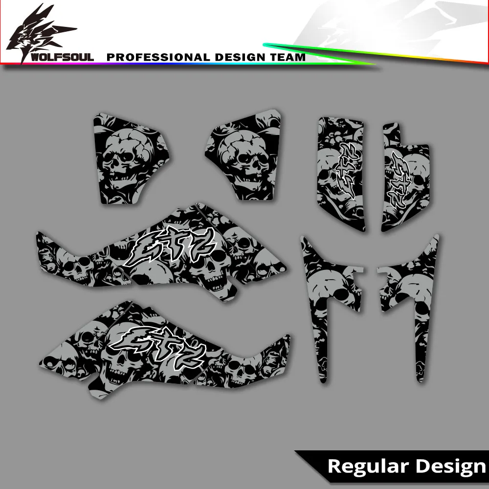 Motorcycle holographic Background Decals Graphics Sticker Kit For Suzuki LTZ 400 2003 2004 2005 2006 2007 2008 Custom