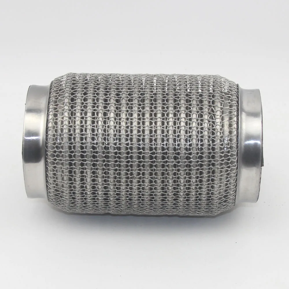 80mm Automotive exhaust bellows stainless steel hose connected to muffler shock absorption hose braided hook mesh expansion pipe