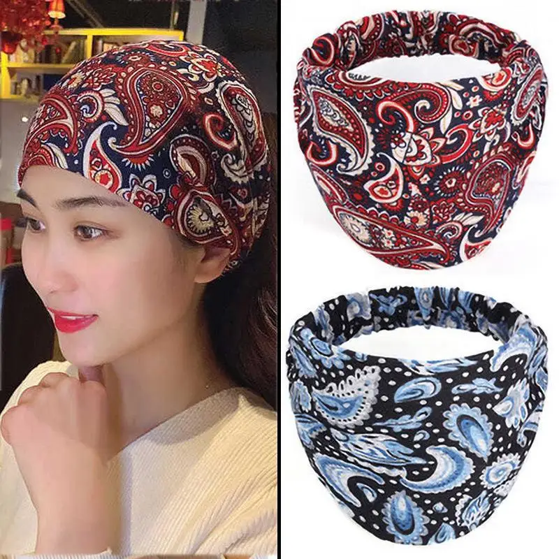 Faixa de cabeça larga de pano para cobrir cabelo branco internet celebridade cabelo arrumação rosto lavagem bandana lenço cocar
