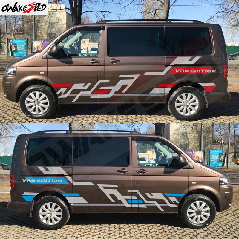 Car Body Sticker For Volkswagen Transporter Multivan T6 T5 Camper Van Edition Sport Stripes DIY Cusotmized KIT Vinyl Decals