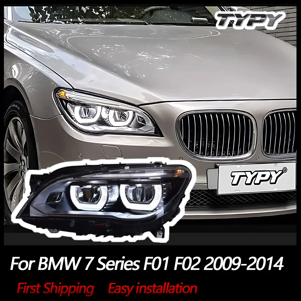 

TYPY Автомобильные фары для BMW 7 серии F01 F02 2009-2014, светодиодные автомобильные лампы, дневные ходовые огни, динамические указатели поворота, автомобильные аксессуары