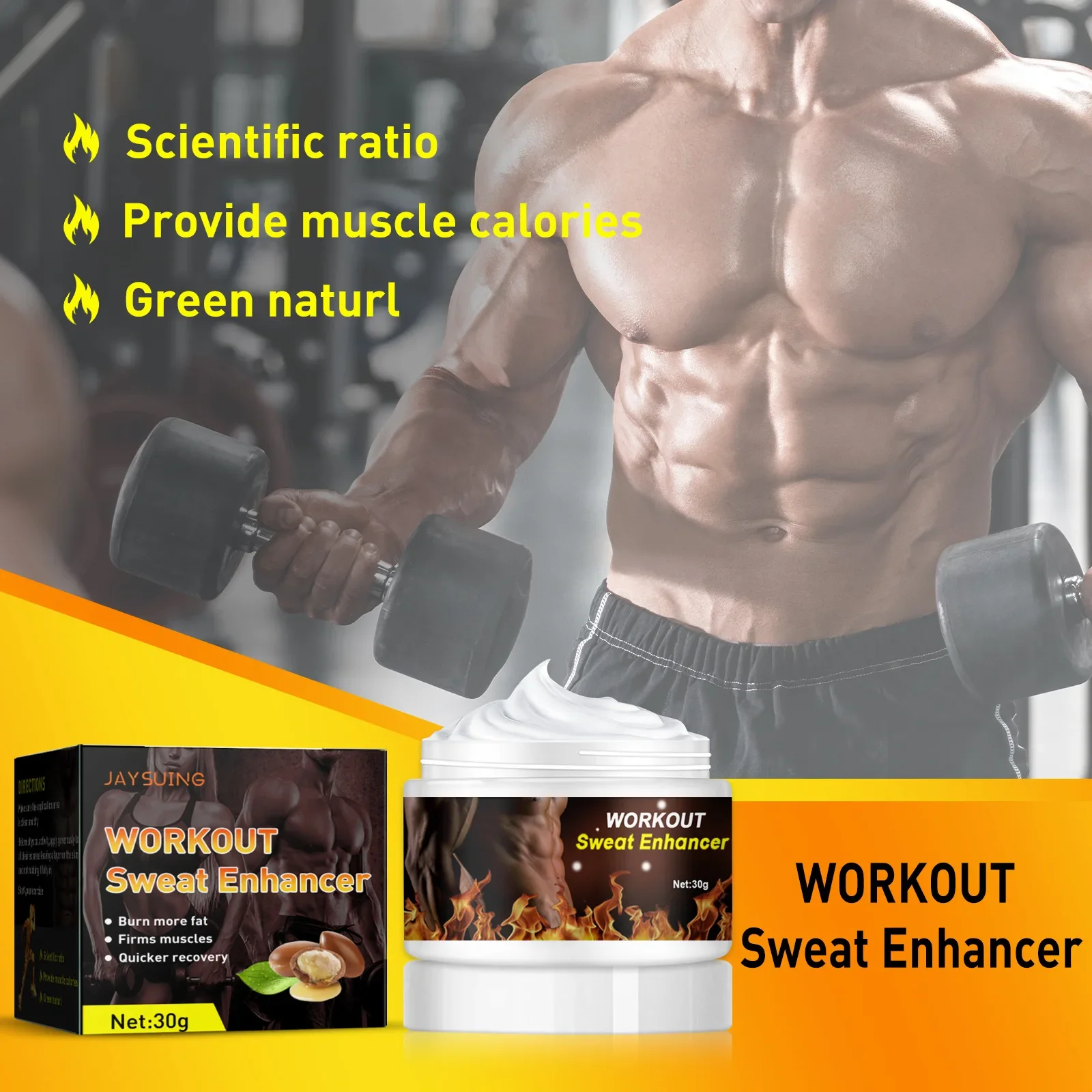 

Abdominal Cream Men's Abdominal Cream Strengthens Muscle Toning and Toning Body Toning Exercise Sweat Heating Cream