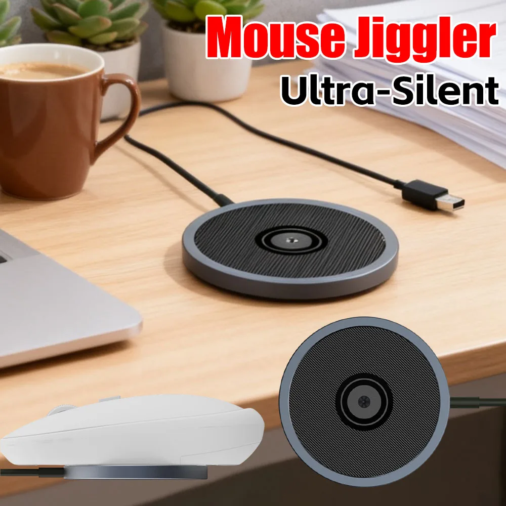 Undetectable Automatic Mouse Wiggler Shaker Ultra-Silent Mouse Shaker Mouse Giggler To Keep Mouse Moving Work From Home