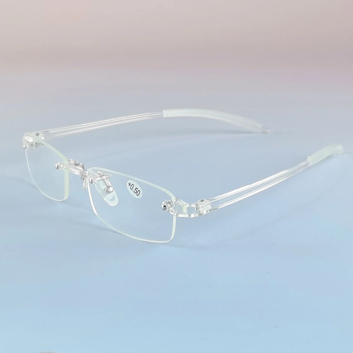 

Flexible Women Transparent Reading Glasses Frameless Magnifier TR90 Ultralight Presbyopia +0.5 +0.75 +1 +1.25 +1.5 +1.75 +2 ~ +4